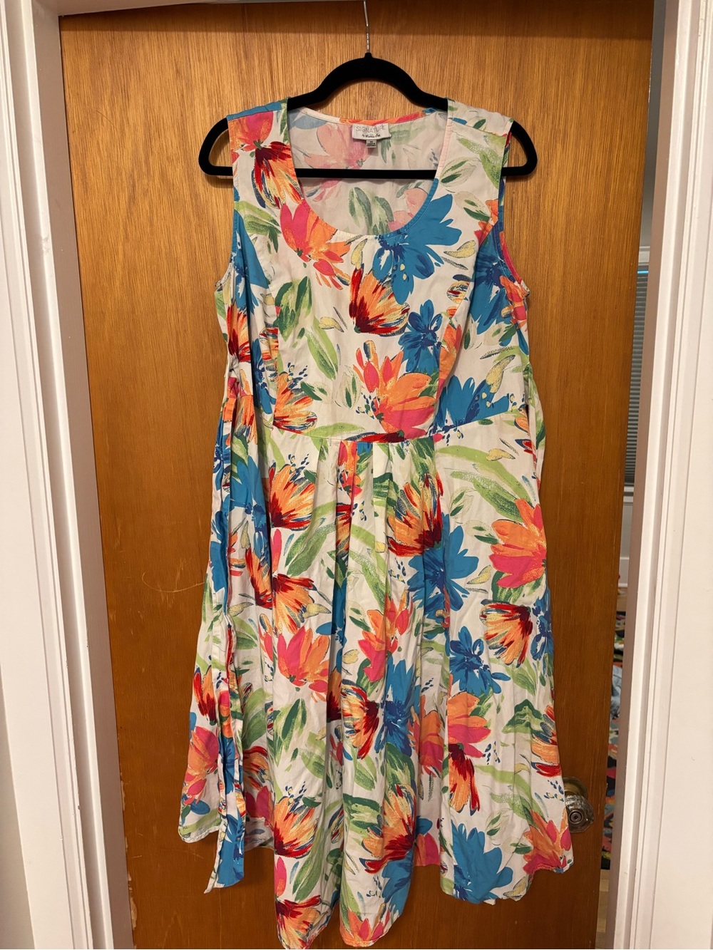 100% Cotton Floral Sundress - Signature by Robbie Bee